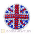 Handmade CCB Pave Crystal British Flag Beads For Bracelets Wholesale