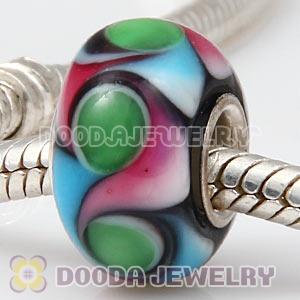 925 sterling silver single core Charm Jewelry glass beads
