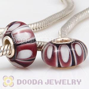 925 sterling silver single core Charm Jewelry glass beads