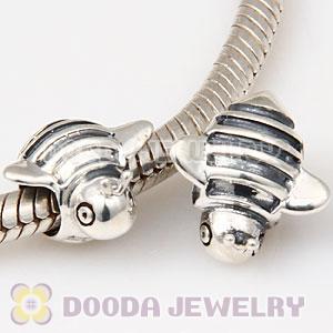 Solid Sterling Silver Charm Jewelry Bee Beads And Charms