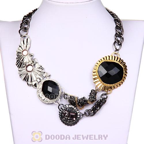 Fahion Ladies Chunky Resin Crystal Choker Bib Necklace Wholesale