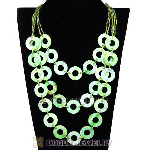 Sea Shell Trio Bubble Bib Necklace Wholesale