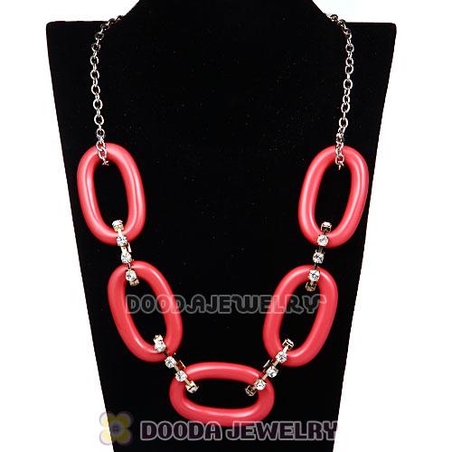 Acrylic Hoop Chunky Costume Jewelry Necklace Wholesale