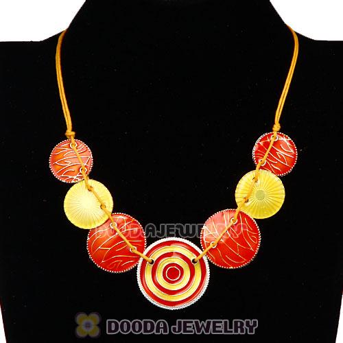 Colorful Enamel Alloy Costume Jewelry Necklace Wholesale