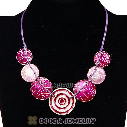 Colorful Enamel Alloy Costume Jewelry Necklace Wholesale