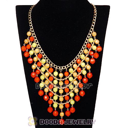 Acrylic Beaded Bubble Bib Costume Jewelry Necklace Wholesale