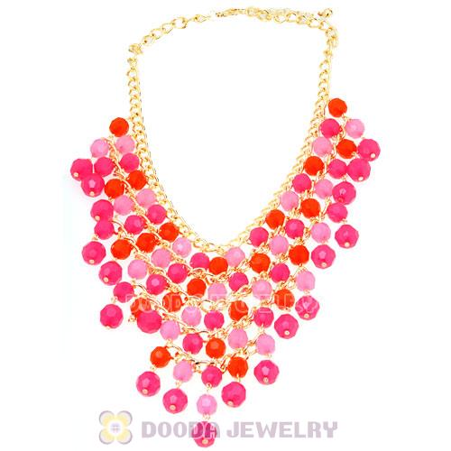 Acrylic Beaded Bubble Bib Costume Jewelry Necklace Wholesale