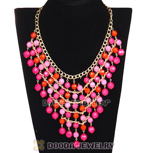 Acrylic Beaded Bubble Bib Costume Jewelry Necklace Wholesale