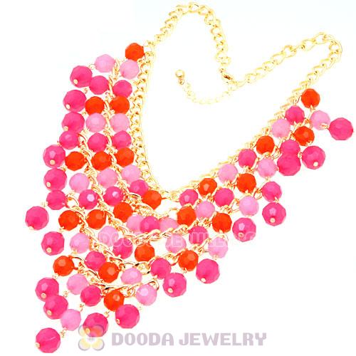 Acrylic Beaded Bubble Bib Costume Jewelry Necklace Wholesale