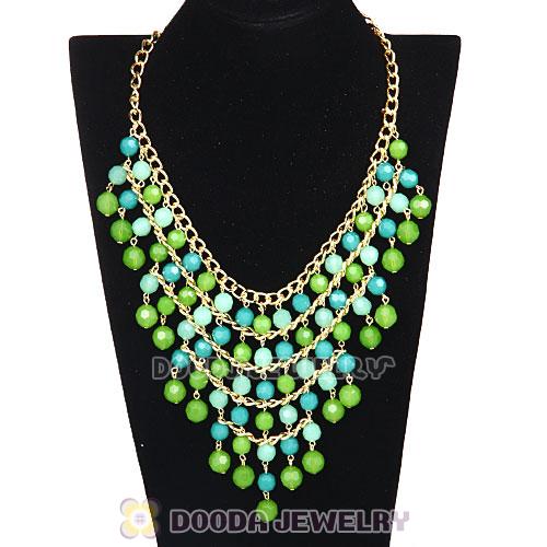 Acrylic Beaded Bubble Bib Costume Jewelry Necklace Wholesale