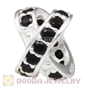 925 Sterling Silver X Tight Together Beads with Stone