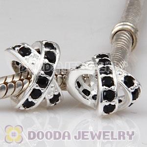 925 Sterling Silver European Style X Tight Together Charm Beads