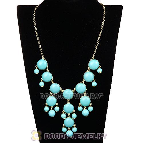 Fashion Costume Jewelry Turquoise Mini Bubble Bib Necklaces Wholesale