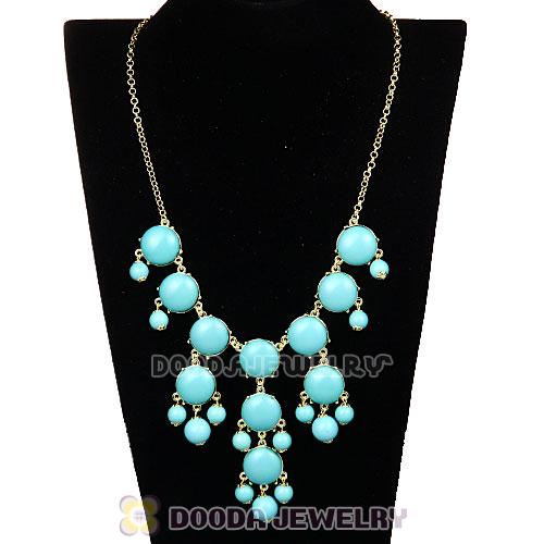 Fashion Costume Jewelry Turquoise Mini Bubble Bib Necklaces Wholesale