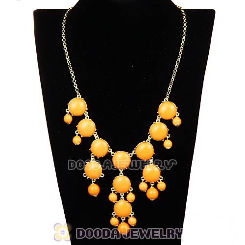 Fashion Costume Jewelry Yolk Yellow Mini Bubble Bib Necklaces Wholesale