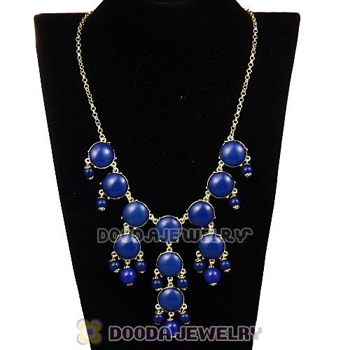 Fashion Costume Jewelry Navy Mini Bubble Bib Necklaces Wholesale