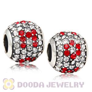 European Sterling Silver Pave Lights MOM Charm With Austrian Crystal Wholesale