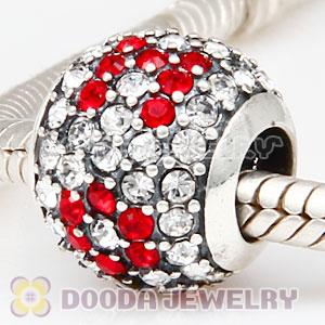 European Sterling Silver Pave Lights MOM Charm With Austrian Crystal Wholesale