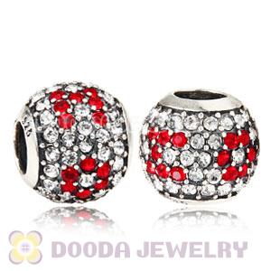 European Sterling Silver Pave Lights MOM Charm With Austrian Crystal Wholesale