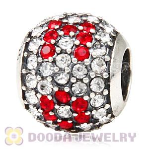 European Sterling Silver Pave Lights MOM Charm With Austrian Crystal Wholesale