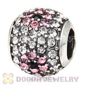 2013 European Sterling Silver Shimmering Blossom With Austrian Crystal Charm