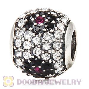 2013 European Sterling Silver Shimmering Blossom With Austrian Crystal Charm