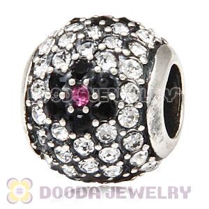 2013 European Sterling Silver Shimmering Blossom With Austrian Crystal Charm