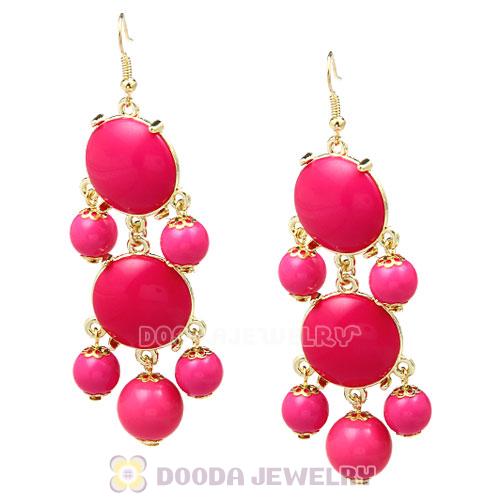 Fashion Gold Plated Roseo Resin Chandelier Bubble Earrings Wholesale