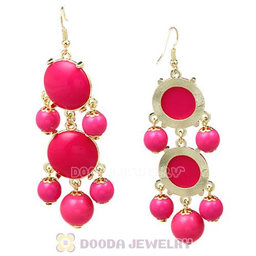 Fashion Gold Plated Roseo Resin Chandelier Bubble Earrings Wholesale