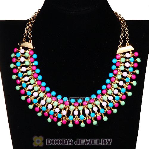 Fashion Resin Bubbles Bib Necklace Wholesale