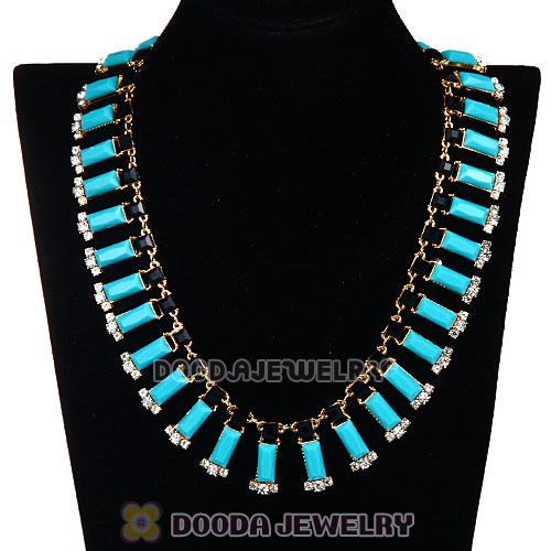 Resin Rhinestone Crystal Choker Collar Bib Necklace Wholesale
