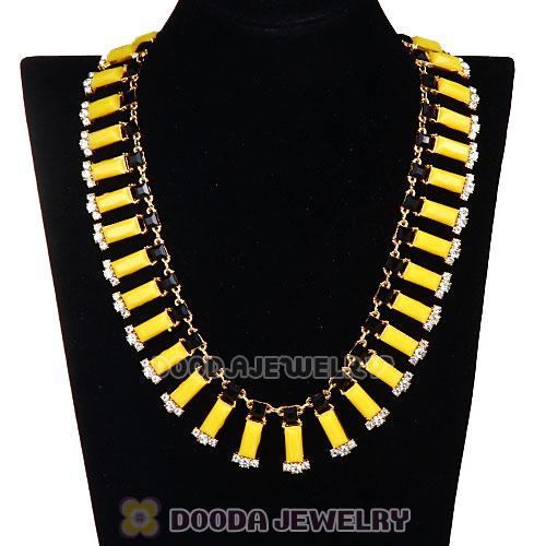 Resin Rhinestone Crystal Choker Collar Bib Necklace Wholesale