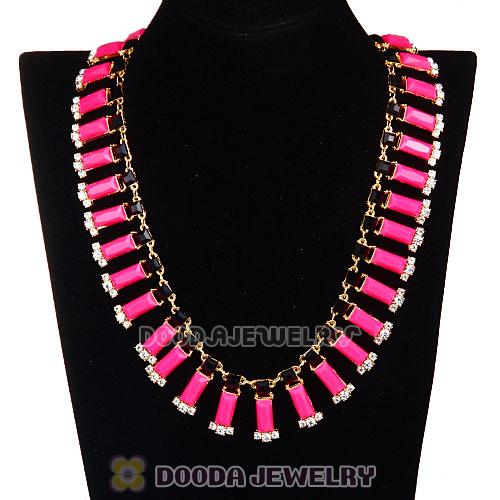 Resin Rhinestone Crystal Choker Collar Bib Necklace Wholesale