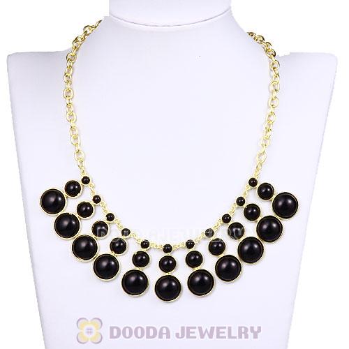 Fashion Black Resin Bubble Statement Necklace Wholesale