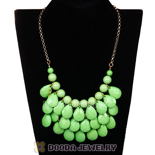New Fashion Olivine Bubble Bib Statement Necklace Wholesale