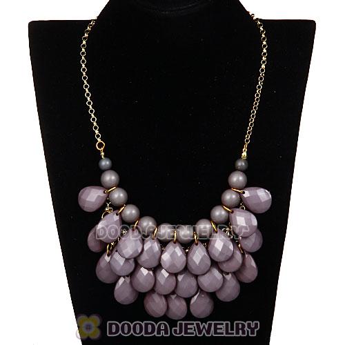 New Fashion Grey Bubble Bib Statement Necklace Wholesale