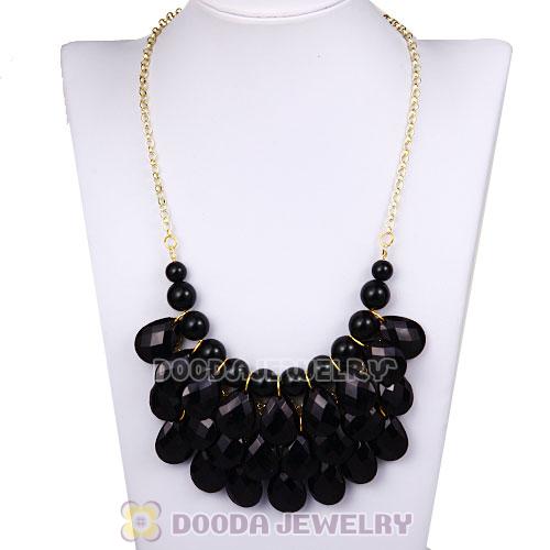 New Fashion Black Bubble Bib Statement Necklace Wholesale