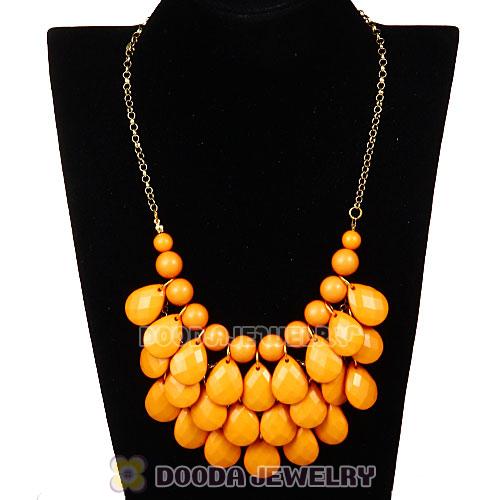 New Fashion Yolk Yellow Bubble Bib Statement Necklace Wholesale