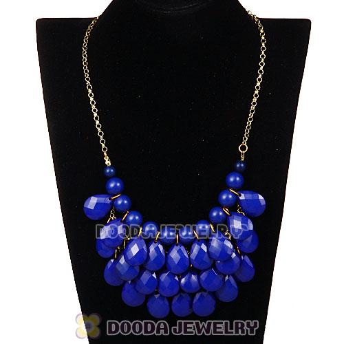 New Fashion Navy Bubble Bib Statement Necklace Wholesale