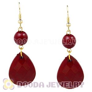 Fashion Hoop Claret Bubble Earrings Wholesale