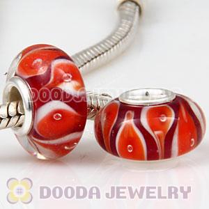 925 sterling silver single core Charm Jewelry glass beads