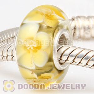 925 sterling silver single core Charm Jewelry glass beads