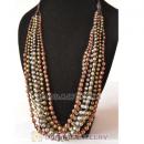 Fahion Multi Layers Beaded Bubble Bib Necklace Wholesale