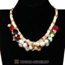 Luxury Imitation Pearl Beaded Bubble Bib Necklace Wholesale