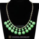 Fashion Olivine Resin Bubble Statement Necklace Wholesale