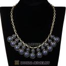 Fashion Grey Resin Bubble Statement Necklace Wholesale