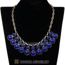 Fashion Navy Resin Bubble Bib Statement Necklace Wholesale