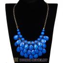 New Fashion Dark Blue Bubble Bib Statement Necklace Wholesale