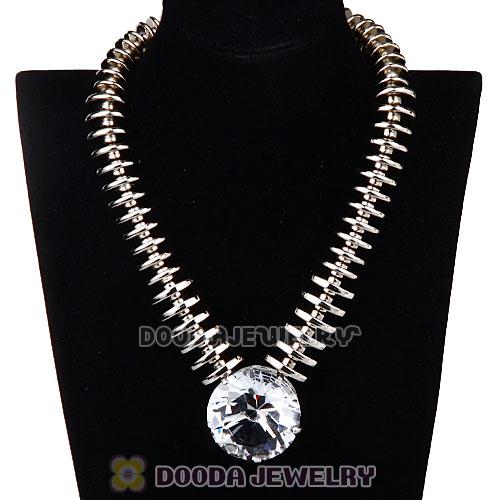 Big Rhinestone Crystal Diamond Chunky Chain Pendant Necklace Wholesale