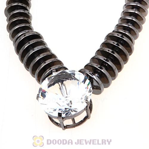 Big Rhinestone Crystal Diamond Chunky Chain Pendant Necklace Wholesale